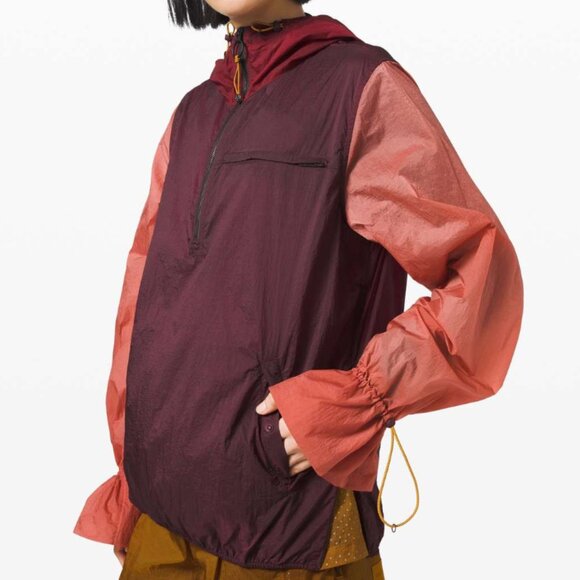 Rare! Lululemon Garnet / Coral / Break New Ground 1/2 Zip *Roksanda | Size XS - Picture 2 of 11
